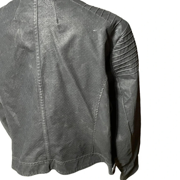 Torrid Coated‎ Faux Leather Biker Jacket Black Plus Size 2X - Picture 10 of 13